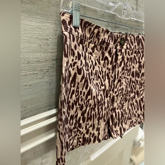 NWT new Anthropologie the ettie shorts Maeve 30 animal print brown - Picture 10 of 17